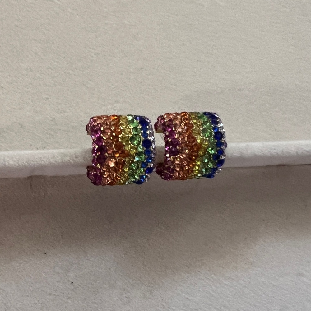 Baublebar Jocelyn Huggie Earrings - Rainbow Gold